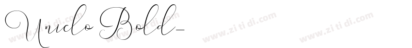 Uniclo Bold字体转换